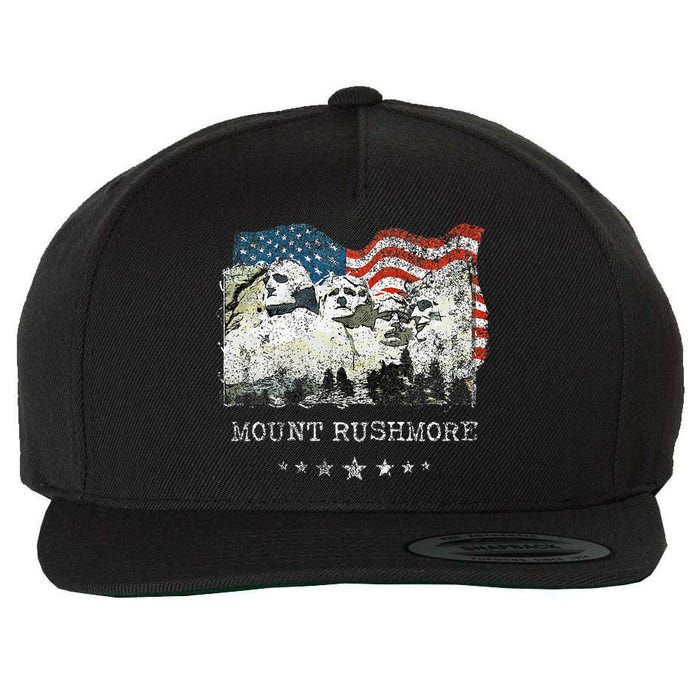 Mount Rushmore Flag Souvenirs Wool Snapback Cap