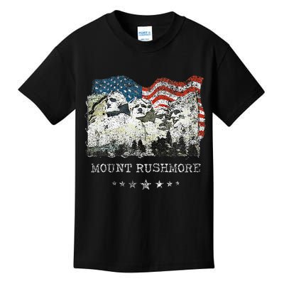 Mount Rushmore Flag Souvenirs Kids T-Shirt