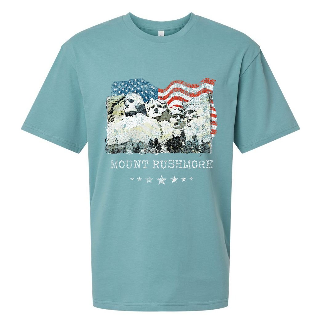 Mount Rushmore Flag Souvenirs Sueded Cloud Jersey T-Shirt