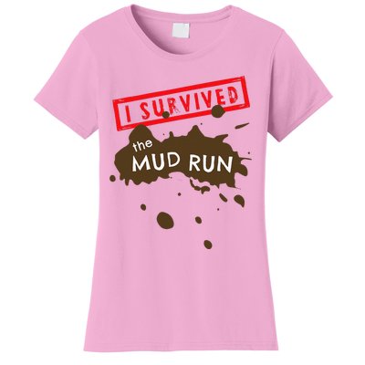 Mud Run Fun I Survived Team Runners Running Workout Women's T-Shirt