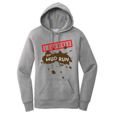 Mud Run Fun I Survived Team Runners Running Workout Women's Pullover Hoodie