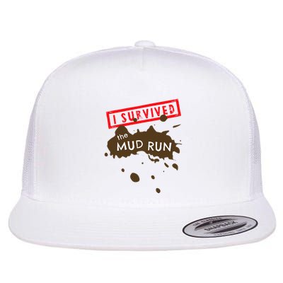 Mud Run Fun I Survived Team Runners Running Workout Flat Bill Trucker Hat