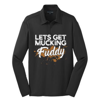 Mud Run Gear Funny 5k Marathon Running Apparel Mud Team Silk Touch Performance Long Sleeve Polo