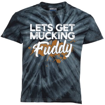 Mud Run Gear Funny 5k Marathon Running Apparel Mud Team Kids Tie-Dye T-Shirt