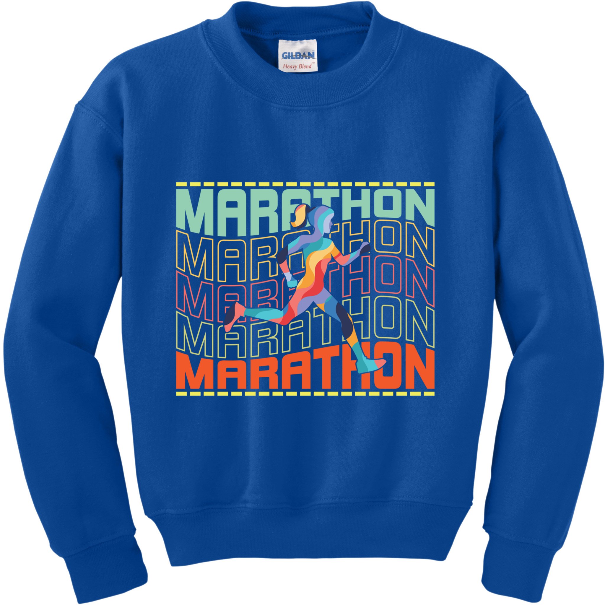 Marathon Running Gift Kids Sweatshirt