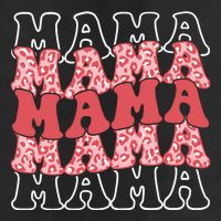 Mama Retro Groovy Cheetah Gift 7 Panel Mesh Trucker Snapback Hat