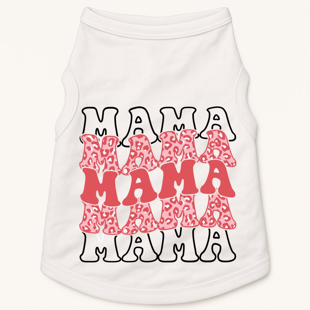 Mama Retro Groovy Cheetah Gift Doggie Tank