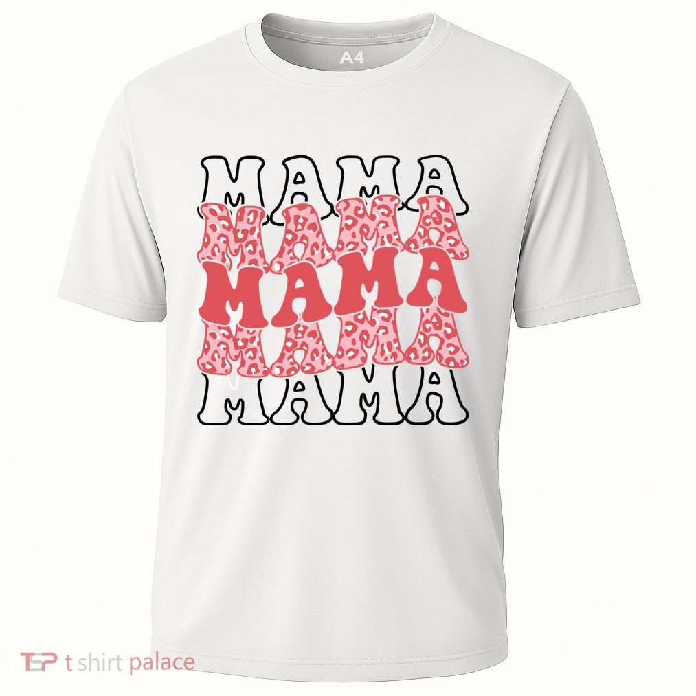 Mama Retro Groovy Cheetah Gift Performance Shirt