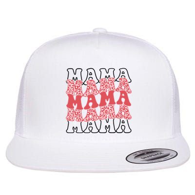 Mama Retro Groovy Cheetah Gift Flatbill Hat