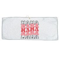 Mama Retro Groovy Cheetah Gift Large Microfiber Waffle Golf Towel