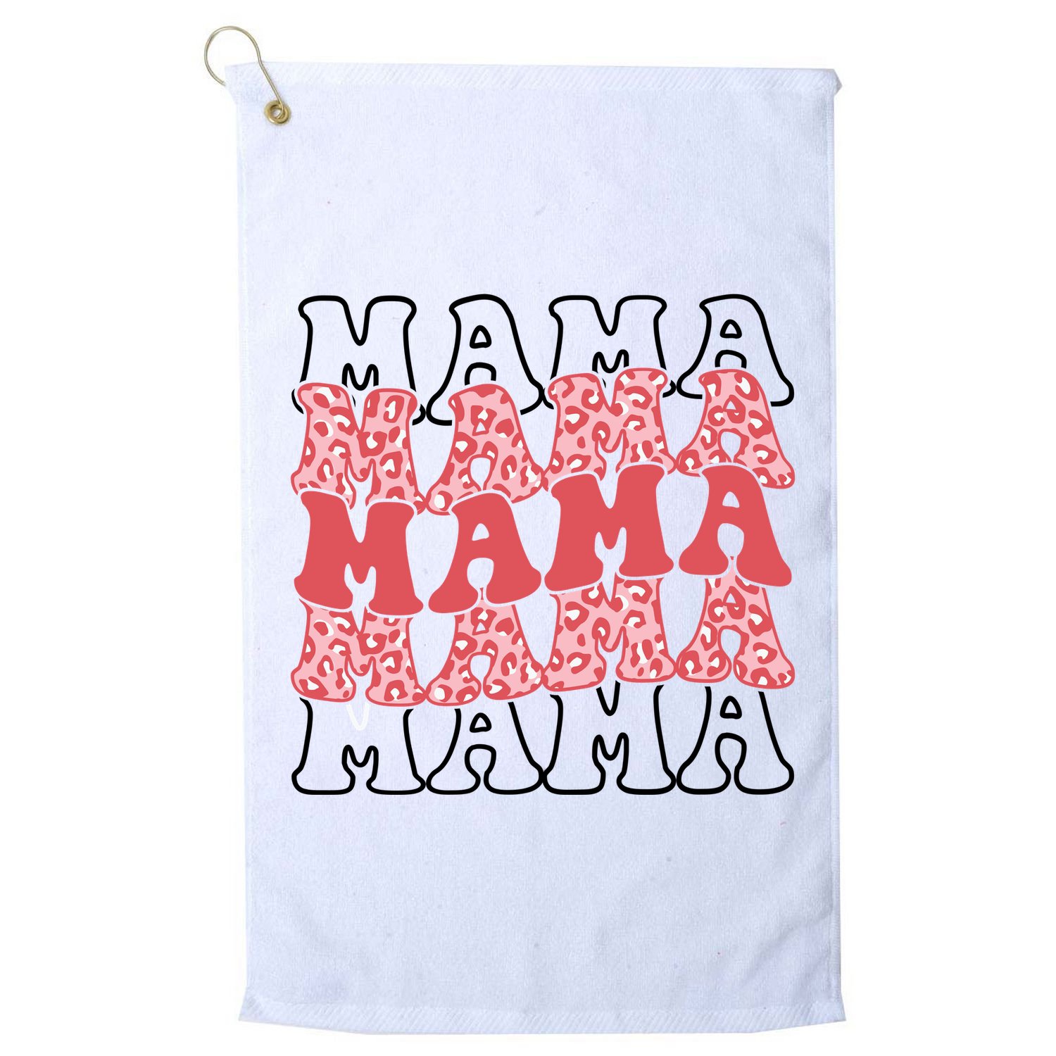 Mama Retro Groovy Cheetah Gift Golf Towel
