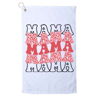 Mama Retro Groovy Cheetah Gift Platinum Collection Golf Towel