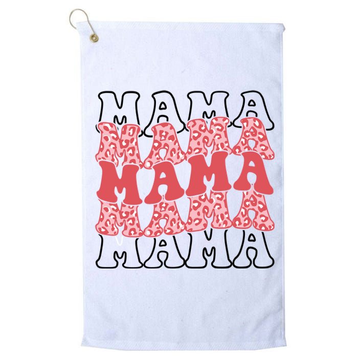 Mama Retro Groovy Cheetah Gift Platinum Collection Golf Towel