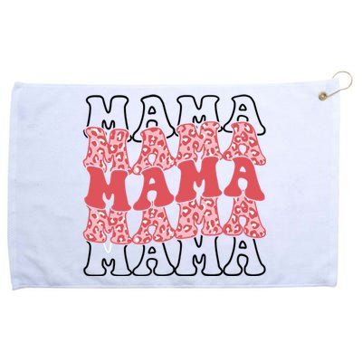 Mama Retro Groovy Cheetah Gift Grommeted Golf Towel