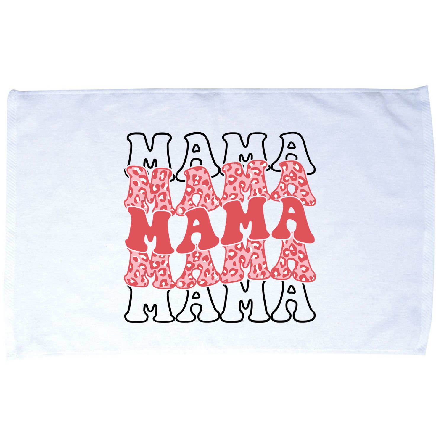Mama Retro Groovy Cheetah Gift Microfiber Hand Towel
