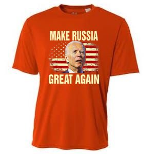 Make Russia Great Again Biden Confused America Funny Gift Cooling Performance Crew T-Shirt