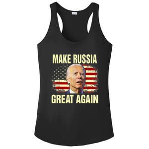 Make Russia Great Again Biden Confused America Funny Gift Ladies PosiCharge Competitor Racerback Tank