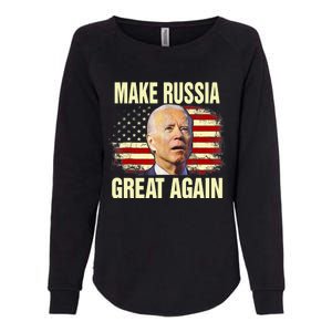 Make Russia Great Again Biden Confused America Funny Gift Womens California Wash Sweatshirt