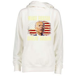 Make Russia Great Again Biden Confused America Funny Gift Womens Funnel Neck Pullover Hood