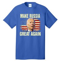 Make Russia Great Again Biden Confused America Funny Gift Tall T-Shirt