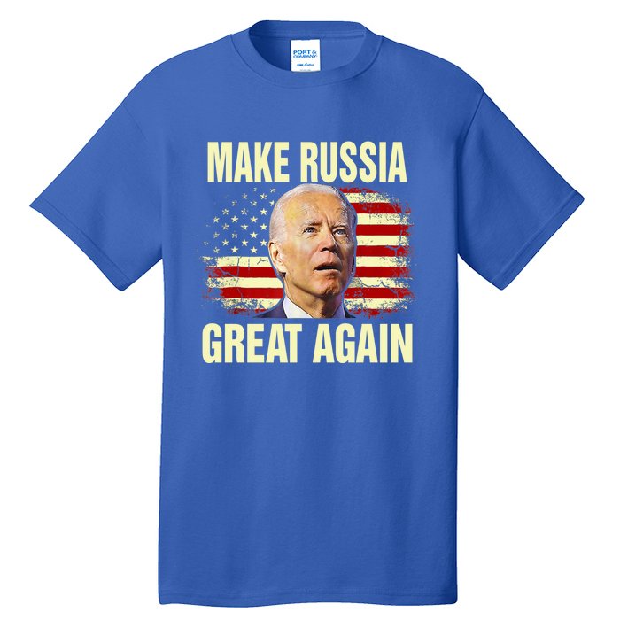 Make Russia Great Again Biden Confused America Funny Gift Tall T-Shirt