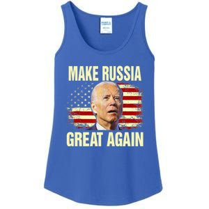 Make Russia Great Again Biden Confused America Funny Gift Ladies Essential Tank