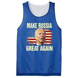 Make Russia Great Again Biden Confused America Funny Gift Mesh Reversible Basketball Jersey Tank