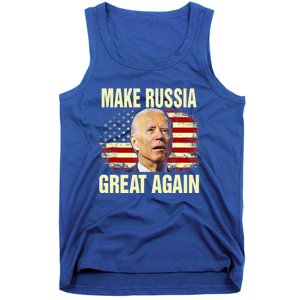 Make Russia Great Again Biden Confused America Funny Gift Tank Top