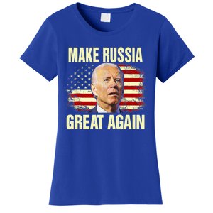 Make Russia Great Again Biden Confused America Funny Gift Women's T-Shirt