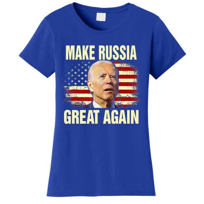 Make Russia Great Again Biden Confused America Funny Gift Women's T-Shirt