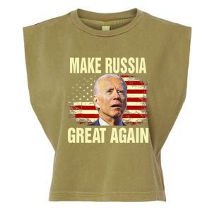 Make Russia Great Again Biden Confused America Funny Gift Garment-Dyed Women's Muscle Tee