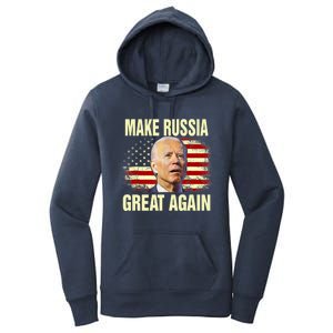 Make Russia Great Again Biden Confused America Funny Gift Women's Pullover Hoodie