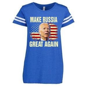 Make Russia Great Again Biden Confused America Funny Gift Enza Ladies Jersey Football T-Shirt