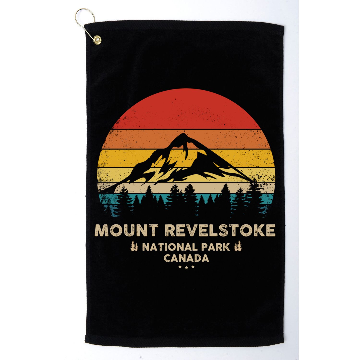Mount Revelstoke Gift Canadian National Park Retro Souvenir Funny Gift Golf Towel