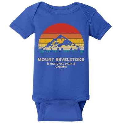 Mount Revelstoke Gift Canadian National Park Retro Souvenir Funny Gift Baby Bodysuit