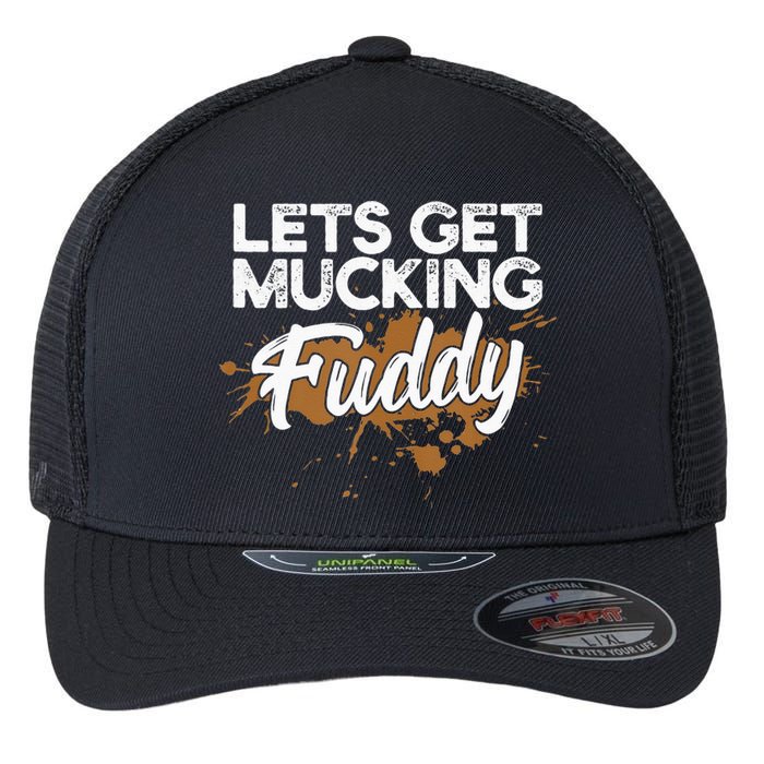 Mud Run Gear Funny 5k Marathon Running Apparel Mud Team Flexfit Unipanel Trucker Cap