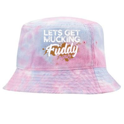 Mud Run Gear Funny 5k Marathon Running Apparel Mud Team Tie-Dyed Bucket Hat