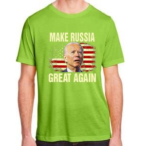 Make Russia Great Again Biden Confused America Funny Gift Adult ChromaSoft Performance T-Shirt