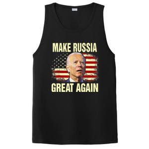 Make Russia Great Again Biden Confused America Funny Gift PosiCharge Competitor Tank