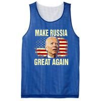 Make Russia Great Again Biden Confused America Funny Gift Mesh Reversible Basketball Jersey Tank