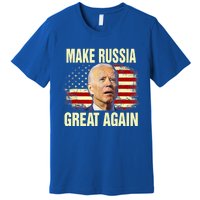 Make Russia Great Again Biden Confused America Funny Gift Premium T-Shirt