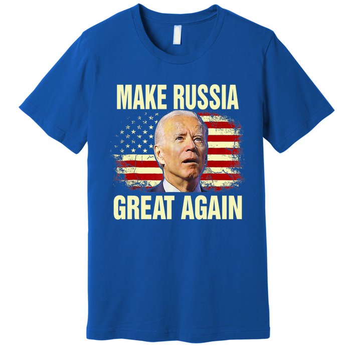 Make Russia Great Again Biden Confused America Funny Gift Premium T-Shirt