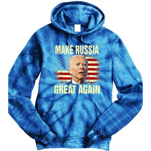 Make Russia Great Again Biden Confused America Funny Gift Tie Dye Hoodie