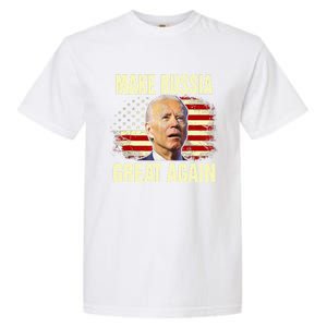 Make Russia Great Again Biden Confused America Funny Gift Garment-Dyed Heavyweight T-Shirt