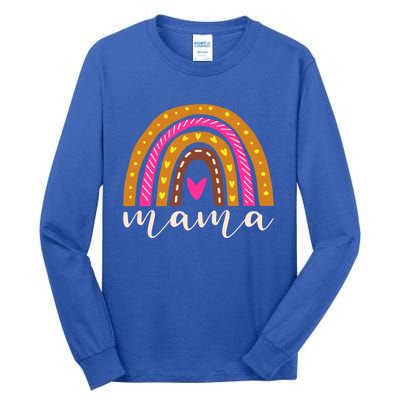 Mama Rainbow Graphic Grandma Mom Mommy New Mom MotherS Day Gift Tall Long Sleeve T-Shirt