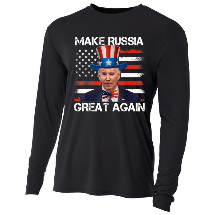 Make Russia Great Again Joe Biden Confused America Funny Cooling Performance Long Sleeve Crew