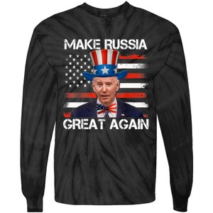 Make Russia Great Again Joe Biden Confused America Funny Tie-Dye Long Sleeve Shirt