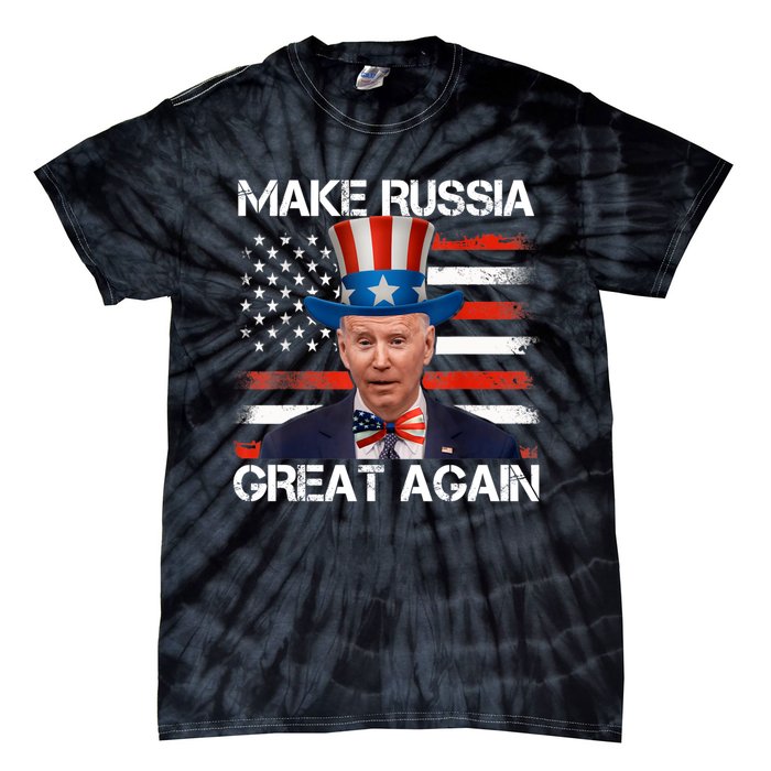 Make Russia Great Again Joe Biden Confused America Funny Tie-Dye T-Shirt