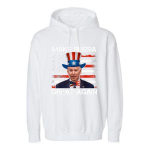 Make Russia Great Again Joe Biden Confused America Funny Garment-Dyed Fleece Hoodie