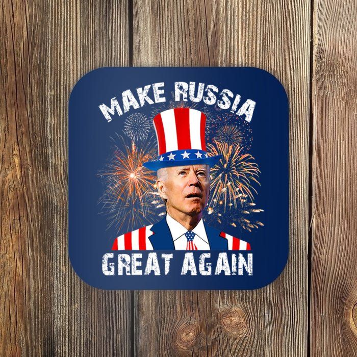 Make Russia Great Again Joe Biden Confused America Funny Coaster